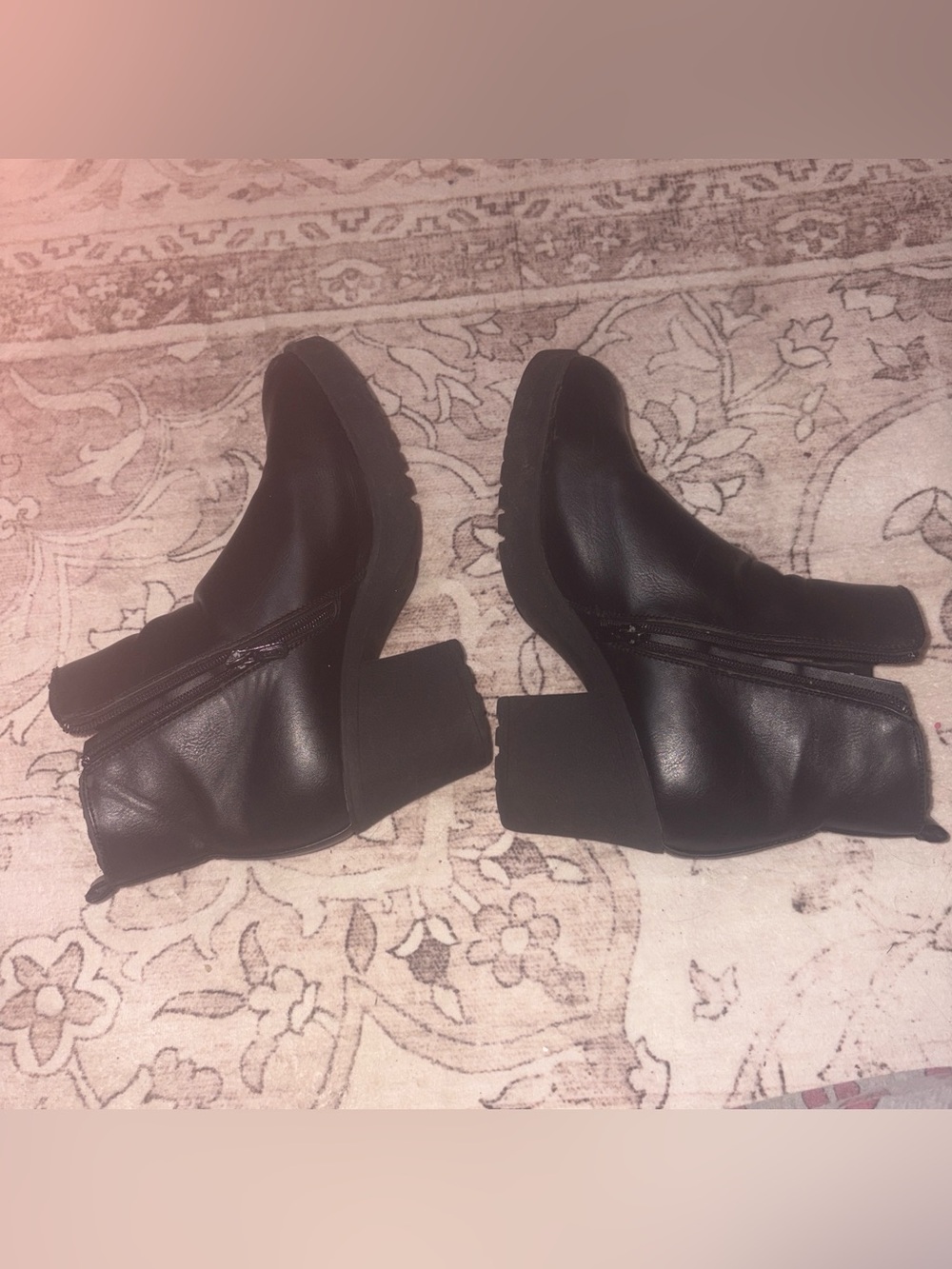 Black Leather Ankle Boots